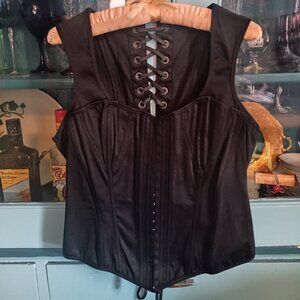 Vintage Y2k Lip Service Blacklist black corset top sz XL very rare